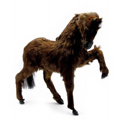 Конь винтажный мех натуральный (12) Конь дизайнерский (мех) (12") код 18683