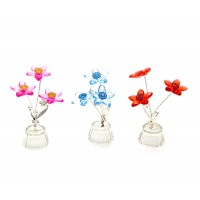 Цветок хрустальный (3 цветка)(4,5х4,5х10см)