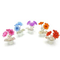 Цветок хрустальный (3 цветка)(7х4,5х4,5 см)