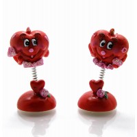 Фигурка Сердечко на пружинке (8 шт/уп)(7х3х3 см)