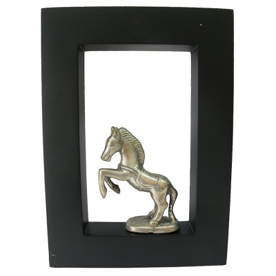 Картина с бронзовой фигурой "Лошадь" (BF 08) (21x15) код 19087