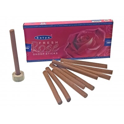 Fresh Rose dhoop sticks (Свежая Роза)(20 gms) (Satya) безосновное благовоние