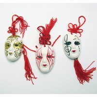 Маска керамическая с кисточкой (12/уп)(6 см)