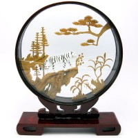 Пробковая скульптура восточное искусство (24х29 см)