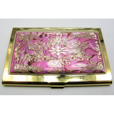 Визитница Узор золото (9,5х6,5х0,5 см)19306 D