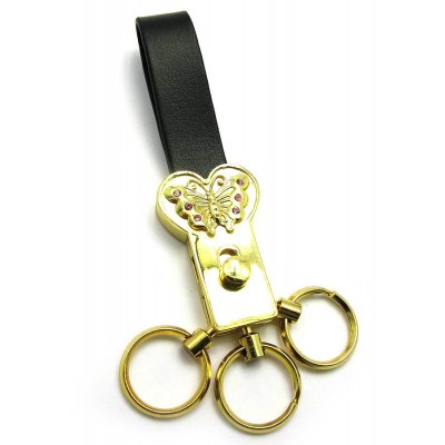 Брелок для ключей с кожаным ремешком "Стразы" 19387 A код 19577