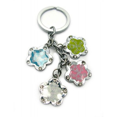 Брелок (E) "Цветы со стразами" (12 шт/уп)(1001) код 19833