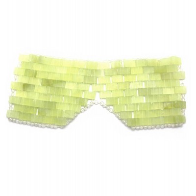 Массажер нефритовый для лица (прямоугольные вставки)(26х11,5 см) код 19965