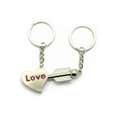 Брелоки для влюбленных (D) Сердце со стрелой Брелоки для влюбленных (D) "Сердце со стрелой"(12шт\уп) (DS-5287) код 19978