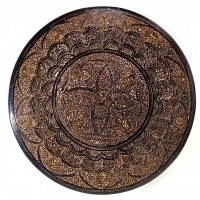Тарелка бронзовая настенная Павлины (d-49 см)C