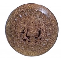 Тарелка бронзовая настенная Раджа на слоне (58 см) Тарелка бронзовая настенная Раджа на слоне (58 см)