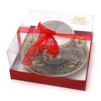 Чашка фарфор (210 мл)(ACS86-5) Зеленая ива (h-6см, d-чашки - 8см, d-блюдца - 14см)