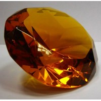 Кристалл хрустальный янтарь (10см) Кристалл хрустальный янтарь (10см)