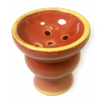 Чашка для кальяна темно коричневая керамическая (d-6, h-5,5 см)