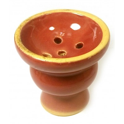 Чашка для кальяна темно коричневая керамическая (d-6, h-5,5 см)