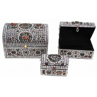 Сундуки с камнями набор (3шт)(33х23х23 см 27х17х17 см 18х12х12 см) Сундуки с камнями набор (3шт)(33х23х23 см 27х17х17 см 18х12х12 см)