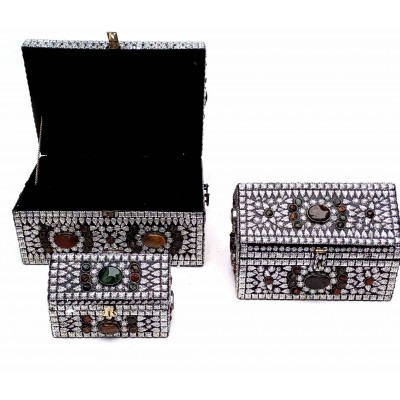 Сундуки с камнями набор (3шт)(33х23х23 см 27х17х17 см 18х11х11 см)