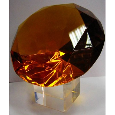 Кристалл хрустальный "янтарь" (12 см) код 21889