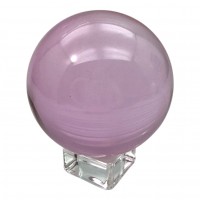 Шар хрустальный на подставке розовый (d-8 см)