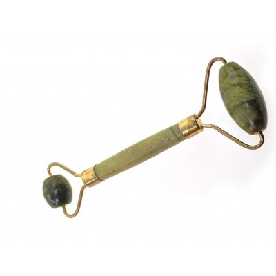 Массажер нефритовый  двойной валик с ручкой в футляре (17х8,5х2,5 см) код 22375