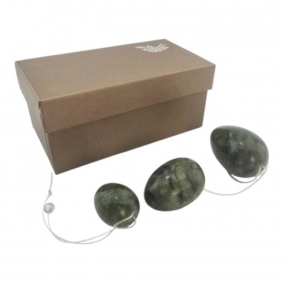 Массажер нефрит Шары Венеры вагинальные (13х7х6 см)