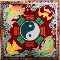 Коврик для счета денег Рыбы (17х17 см)