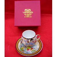 Сервиз фарфор (SCS93) 1 чашка+1 блюдце Девушки (110 мл)(h-5,2см, d-5,3см,блюдце d-11см)