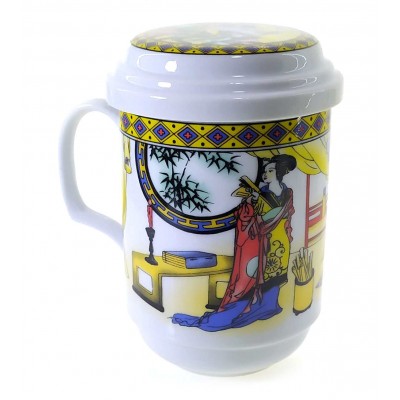 Чашка заварочная с ситом (330мл.)(BFC24) "3 девушки" (48шт.в ящ.) код 22690