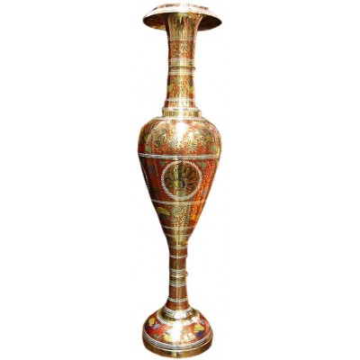Ваза бронзовая цветная (92,5х21х21 см) Ваза бронзовая цветная (92,5х21х21 см)