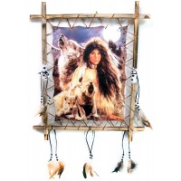 Тотем Девушка с волками(50х60 см)B