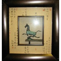 Картина с бронзовой фигурой (63*67)