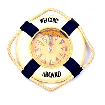 Часы Спасательный круг синий (d-20 см)