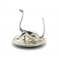 Подставка под кольца Динозавр (9х8,5х7,5 см)Серебро