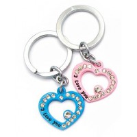 Брелоки для влюбленных (Q) Сердечки розово-голубые