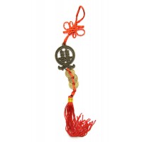 Подвеска 3 монтеты и иероглиф (пожелание богатства и любви)(19х3 см) Подвеска 3 монтеты и иероглиф (пожелание богатства и любви)(19х3 см)