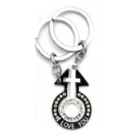 Брелоки для влюбленных (Q) Венера и Марс черно-белые