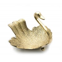 Менажница Лебедь бронза (13,5х16,5х17,5 см)