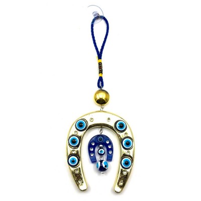 Амулет от сглаза с золотой подковой (21х7,3х1,3 см) Амулет от сглаза с золотой подковой (12 шт/уп)(21х7,3х1,3 см)(8897) код 23733