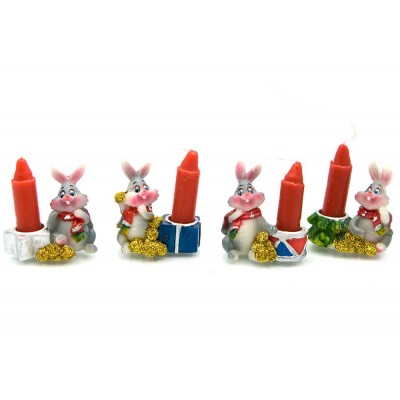 Кролик со свечкой (8 шт/уп)(4,5х4х2,5 см)