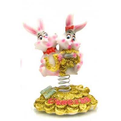 Кролики пара на пружинке (4 шт/уп)(10х6,5х5,5 см)