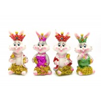 Кролик король и королева (4 шт/уп)(13х6,5х6 см) Кролик король и королева (4 шт/уп)(13х6,5х6 см)