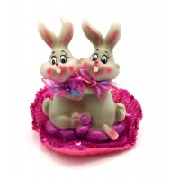 Кролики с бантиками пара (4 шт/уп)(7х5х3 см)