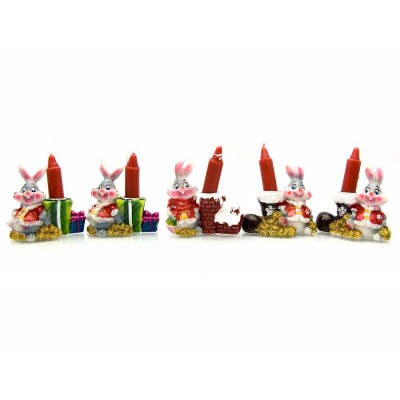Кролик со свечей (8 шт/уп)(6х5х3 см)
