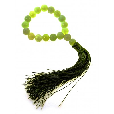 Четки нефритовые (Ø=1,2 см19 см)(17 бусин) Четки нефритовые (19 см) код 23846