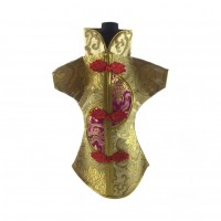 Чехол на бутылку бежевый Кимоно (28х25 см)