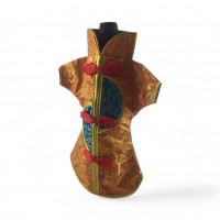 Чехол на бутылку оранжевый Кимоно (28х25 см)