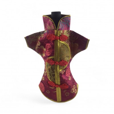 Чехол на бутылку малиновый Кимоно (28х25 см)