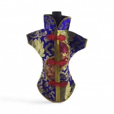 Чехол на бутылку синий Кимоно (28х25 см)