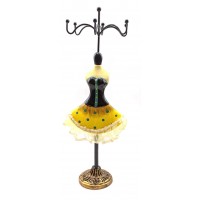 Подставка под бижутерию Манекен черно-желтая (27,5х7х10 см)