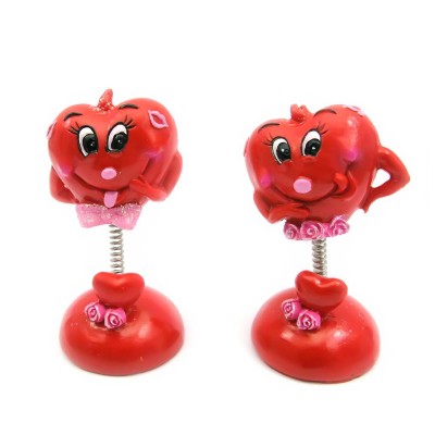 Фигурка "Сердечко на пружинке" (4 шт/уп)(8,5х4,5х4,5 см)(W845266) код 24128